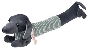 Zöld-szürke huzatfogó párna 17x76 cm Sausage Dog – Rex London