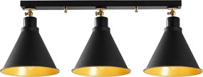 Berceste N-677 fekete fém függőlámpa, Ø72 cm, 3 izzós