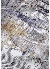 Világosszürke szőnyeg 160x230 cm Malard Anthracite Gold – Elle Decoration