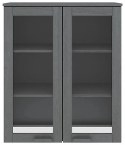 HAMAR sötétszürke tömör fenyőfa felső szekrény 85 x 35 x 100 cm