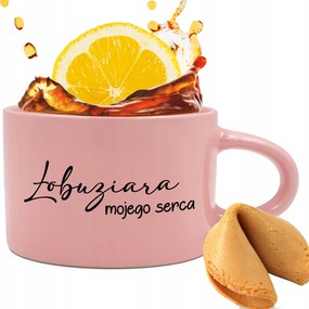 Csésze Rózsaszín 200ml Ajándék Zsivány Párnak Jóslás Keksz