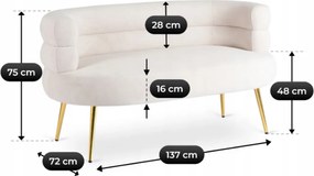 Kanapé krém színben. NANTES