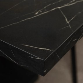 Fekete Márványhatású Bővíthető Étkezőasztal. CLARK 120-160 cm
