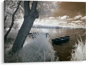 Egy csónak képe a tavon (70x50 cm)