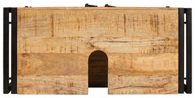 Fürdőszobai mosdószekrény 71 x 33 x 58 cm Tömör mangófa és vas