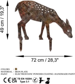 Gazelle fém kerti dísztárgy, 64×72 cm – TR565TNL1297