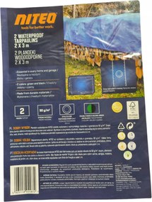 Niteo Ponyva 90 g/m2 3 x 2m 2 zöld és fekete