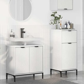 Fürdőszoba bútor szett 2 pcs Fehér 39.5 x 36 x 88 cm Faanyag