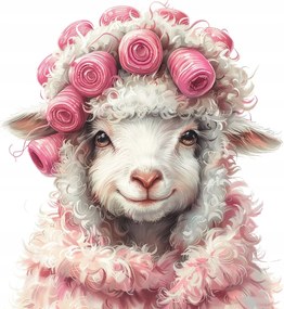 Vászonkép Canvas Grafika Portré Bárány Frizura Henger 80x80