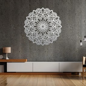 Fából készült mandala a falon virágesszencia | ESSENTIA