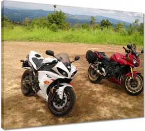 Vászonkép 50x40 Yamaha R1 terepen