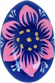 Húsvéti húsvéti tojás fából Festett Kék 7 cm Kézműves