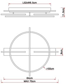 Globo 67295D1 - BEATRIX LED mennyezeti lámpa LED/44W/230V
