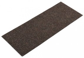 15 db sötétbarna négyszögletes öntapadó lépcsőszőnyeg 60x25 cm