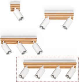 Brilagi - SELE WOOD 4xGU10/30W/230V spotlámpa, fehér/fa