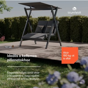 FlexiSwing, hollywoodi hinta, 2 üléses, állítható háttámla, napellenző, időjárásálló
