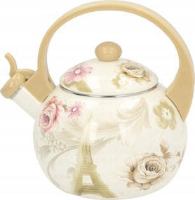 Zománcozott Vízforraló Síppal 2,2L Retro Edenberg Mintás