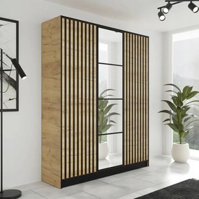 Eden2 3D Gardróbszekrény 156,4cm, Arany Tölgy