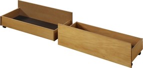 2 darab, kihúzható ágy alatti tároló, tölgy, MIDEA