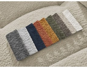 Bézs buklé kinyitható-tárolóhelyes sarokkanapé (bal oldali-heverő résszel) Roxelane – Bobochic Paris