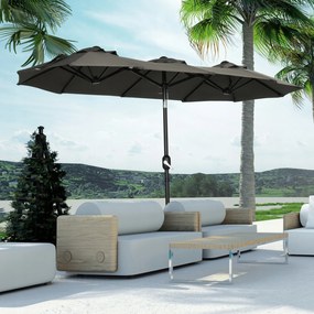 Esernyő Outsunny szürke 285D x 147S x 227W cm