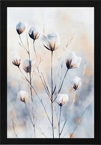 Poszter Keret Fa Akvarell Természet Rét Virágok Pamut Boho 40x60