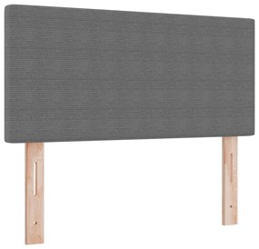 Fejtámla Egyszerű Design Világosszürke 80 cm Kordbársony