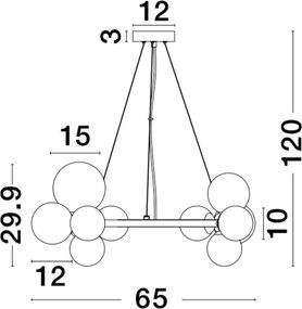 Függeszték Arany ODILLIA NOVA LUCE 9028856