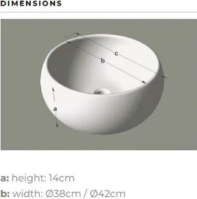 Soria Pietra Grey kőmosdó_42 cm