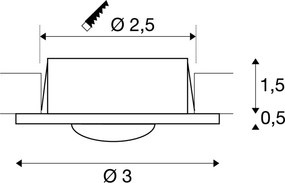 SLV DEKLED 112242 Beépíthető spotlámpa 1x1W/LED 3000K 60LM IP20