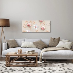 Kép - rózsa virágok (120x50 cm)