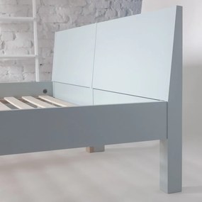 Fehér bükkfa franciaágy ágyráccsal 140x200 cm Dabi – Ragaba