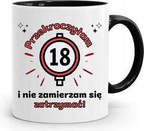 Születésnapra 18 18. 18. Bögre Fekete Ajándék fényképes nyomtatással