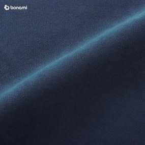 Sötétkék bársony kinyitható sarokkanapé (jobb oldali) Sweet Harmony – Miuform