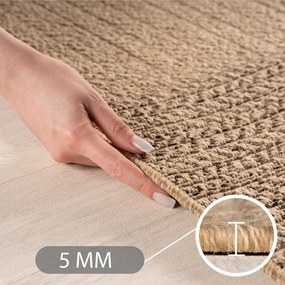 Barna kerek kültéri-beltéri szőnyeg ø 160 cm Timber 1405 – Ayyildiz Carpets