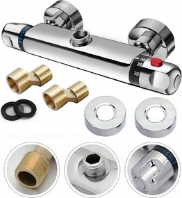 Fürdőszobai Csaptelep Termosztatikus Zuhany Fali Termosztát Szett