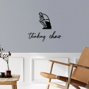 Thinking fém faldekoráció, 20×28 cm