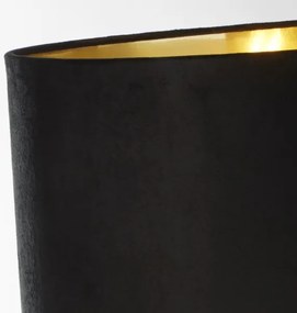 Searchlight EU81214BK - Asztali lámpa WHITBY 1xE27/10W/230V fekete/arany