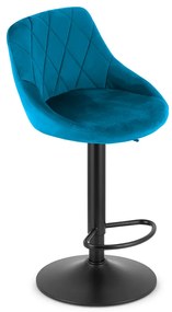 Bárszék KAST - türkiz bársony/fekete láb