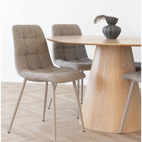 Kerek étkezőasztal kőrisfa dekoros asztallappal ø 120 cm Bolton – House Nordic