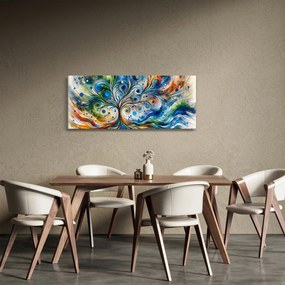 Kép – Színes energikus fa (120x50 cm)