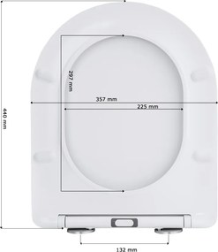 Gamma Magro, WC ülőke 438x361mm duroplasztból, lassan záródó, fehér, GMA-MAGRO