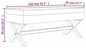 vászon tárolóülőke 110 x 45 x 49 cm