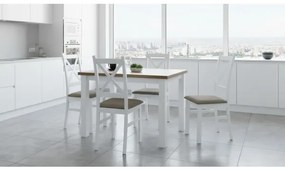 NATE étkezőszék fehér/barna