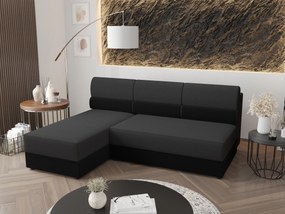 Sarok ülőgarnitúra Radiant L1 (fekete + sötétszürke) (B). 1062201