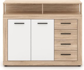 BLAGO MIDI A komód 119,5 cm sonoma tölgy/fehér
