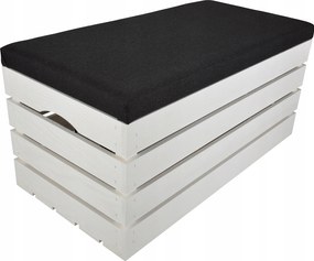 Nagy Fa Láda Kárpitozott Puff Ülőfelület