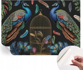 Öntapadós tapéta Fali furnér 3D hatás Egzotikus páva 208x146 cm