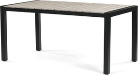 Kerti asztal 160x90 cm, alumínium, polywood, fekete, AZT-S1514 BK
