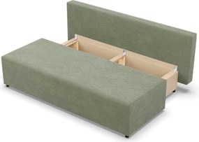 Nobu kanapé, kordbársony, zöld